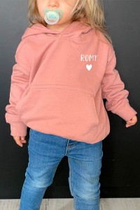 Sweat à capuche couleurs enfant personnalisé  | Texte