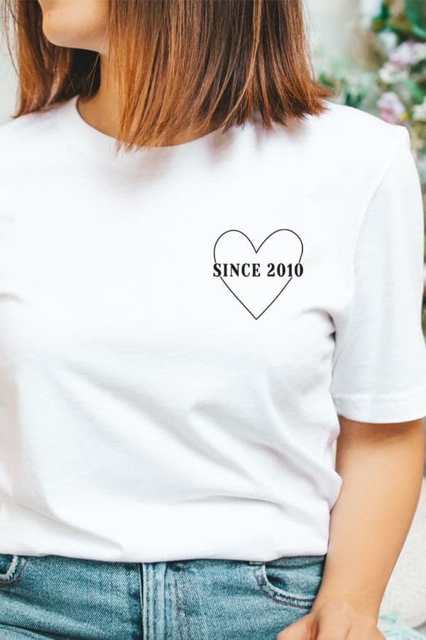 Tee shirt personnalisé orders saint valentin