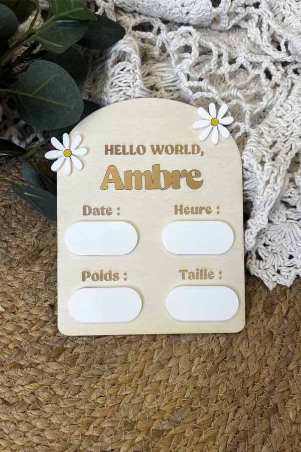 Carte annonce naissance personnalisé | Marguerites - Myprettylittlestore