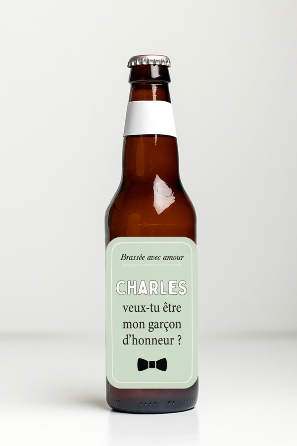 Étiquette bouteille de bière personnalisée| Veux-tu être mon garçon d'honneur ?